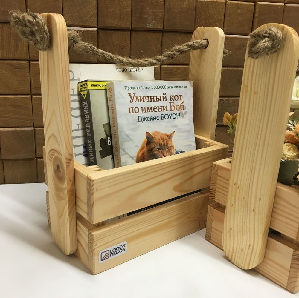 Корзинка із ручкою середнього розміру (Олія для деревини)