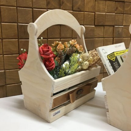 Корзинка із заокругленою ручкою (Білий відтінок)