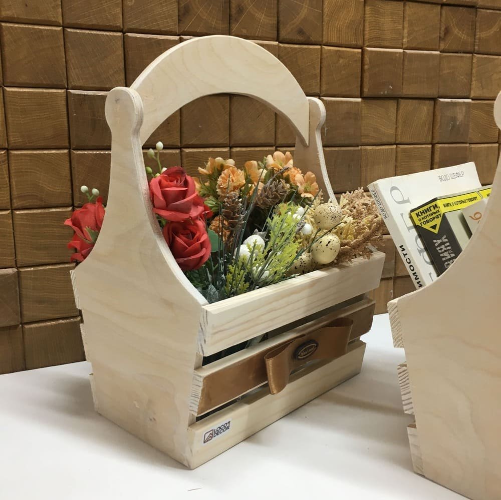 Корзинка із заокругленою ручкою (Білий відтінок)