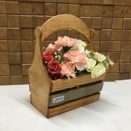 Корзинка із заокругленою ручкою (Горіх)